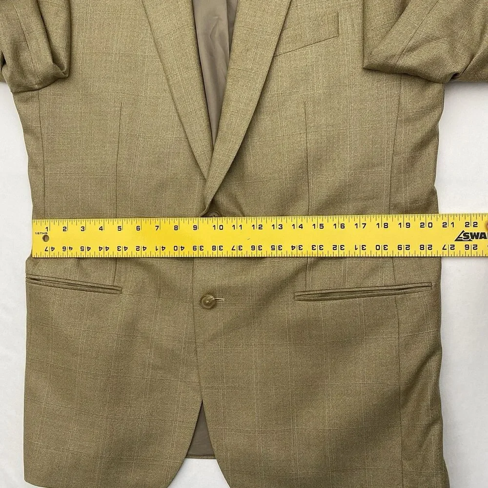 Lauren Ralph Lauren Blazer Sport Coat Silk Wool Single Vent Mens 42L Brown